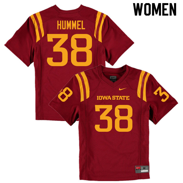 Women #38 Levi Hummel Iowa State Cyclones College Football Jerseys Sale-Cardinal